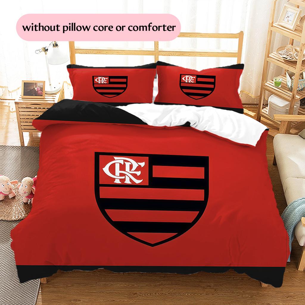 CR Flamengo Pattern Bedding Quilt Set Home Decoration Gift (1 * duvet cover + 2 * pillowcase without core)