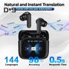 Language Translation Earbuds Touch Control Bluetooth-compatible 144 Languages in-Ear LCD Touchscreen Real-Time Translator