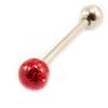 [L4513] - Red 'Crystal' Steel Barbell
