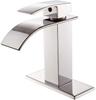 Modern Waterfall Basin Faucet 304 Stainless Steel Nickel/Black Washbasin Faucet Square Hot And Cold Mixed Bathroom Basin Tap