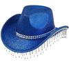 Shimmering Rhinestones Fringed Hat for Women Men Musical Festival Fedoras Hat with Large Glittering Powder for Parties