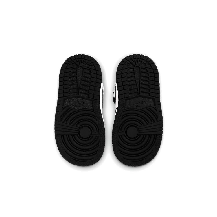 Air Jordan 1 Retro High OG TD Silver Toe Baby Sneakers Black Metallic-Silver White CU0450-001