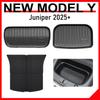 Для Tesla Model Y Juniper 2026 2026 Передние Задние Коврики в Багажник Коврик в Багажник Вкладыш Чехлы на Спинки Сидений Всепогодные Аксессуары для Салона