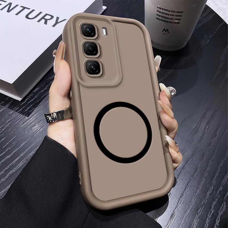 Чехол для телефона Infinix Hot 60 Pro Plus Hot 60i Hot 60 5G, противоударный, из мягкого силикона, защитная крышка с наклейкой-магнитным кольцом