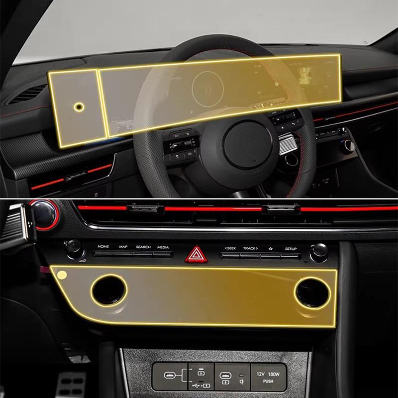 Pre-cut TPU Interior Film for Hyundai Sonata 2024 2025 Car Gearbox Panel Dashboard Anti-Scratch Transparent Protector PPF Film