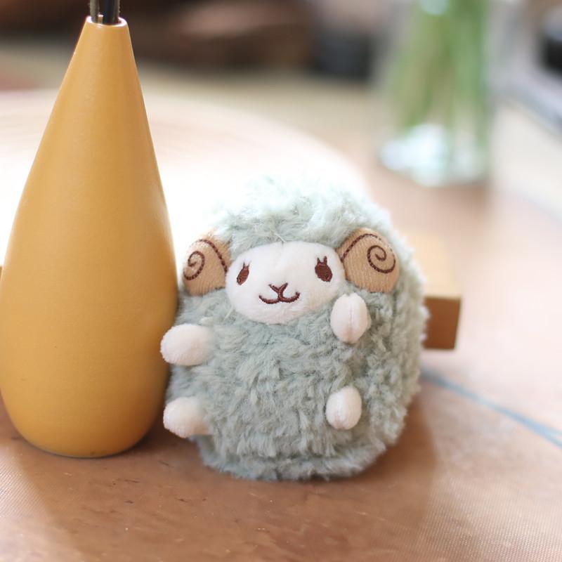 Adorable Fluffy Sheep Plush Keychain Cute Soft Stuffed Animal Bag Charm Toy