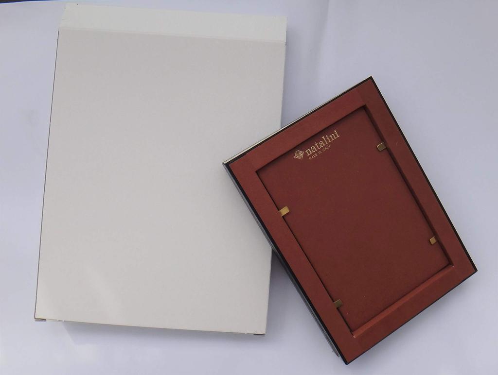 Natalini Photo Shell Italian 10 x 15cm x Small (Natalini) Frame, Design, Wooden, 2-Panel, Made, (Postcard Size) 2, Foldable, White, (Q-H-20)