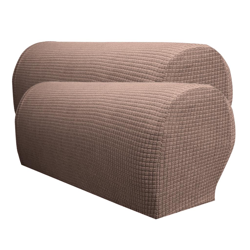 Coffee-colored elastic waterproof armrest cover 2PCS