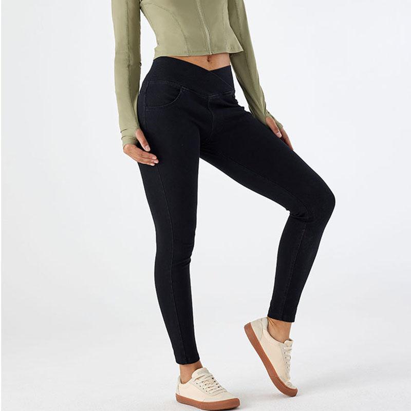 Slim High Waist Yoga Jeans Female Sexy Casual High Elasticity Denim Pants Women