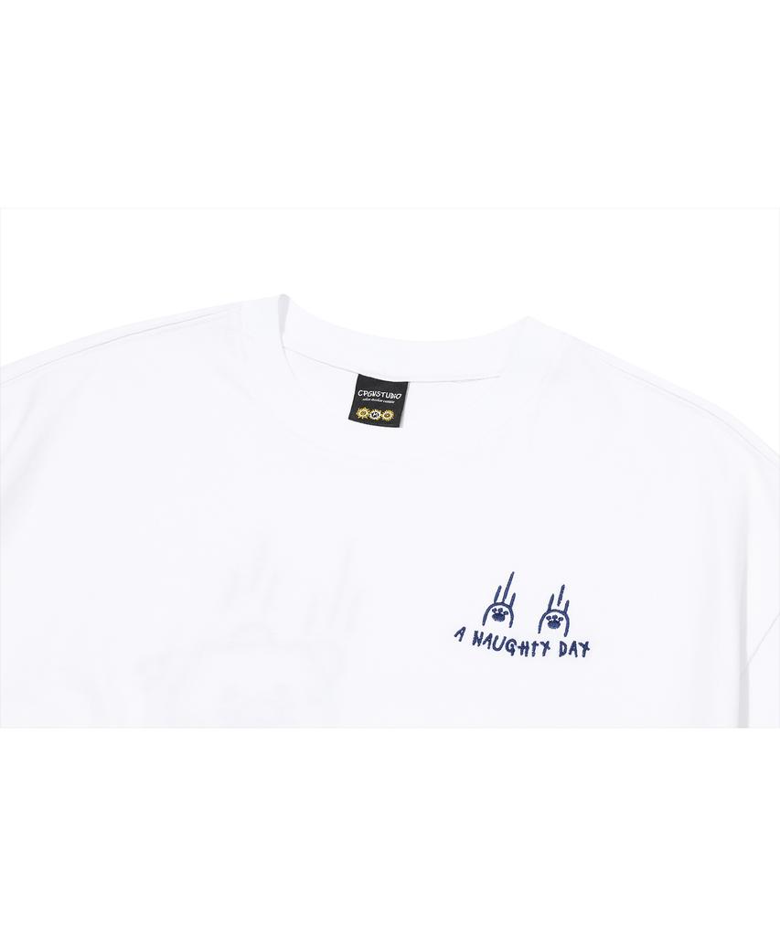 CPGN STUDIO [Cpgn X Kakao Friends] Noti Day Embroidered Short Sleeve T-Shirt White
