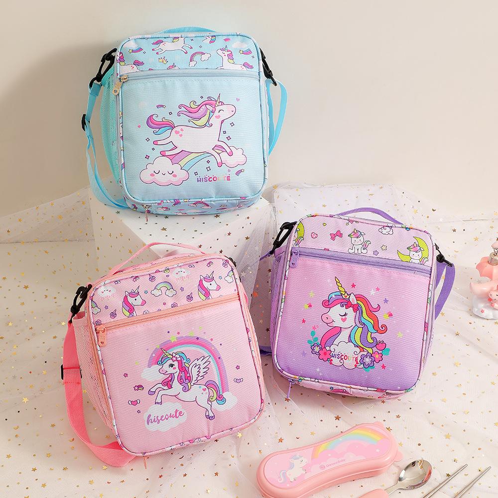 Kawaii Children Cartoon Unicorn Thermal Insulated Lunch Bag Box Portable Boys Girls School Office Picnic Lunch Bag