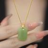 JMXD-Satisfaction Ожерелье Light Luxury Rushi Brand Подвеска Изумрудно-зеленая, Цепочка на ключицу