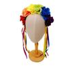 Cute Rainbow Rose Hair Hoop Artificial Flowers Festive Party Hair Accessory  Birthday