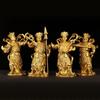 4 шт./набор феншуй медная китайская статуя Четырех Небесных Королей домашний зал Будды Декор Будды аксессуары для украшения дома