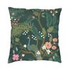 Vintage Peacock Bird Toile Throw Pillow Case Cm for Sofa Toile De Jouy Motif Pattern Cushion Cover Velvet Pillowcover