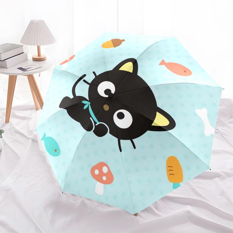 1pc Black Cat Adventure Umbrella with Plastic Handle,Suitable for All Seasons Home Travel Outdoor UmbrellaSanlio292