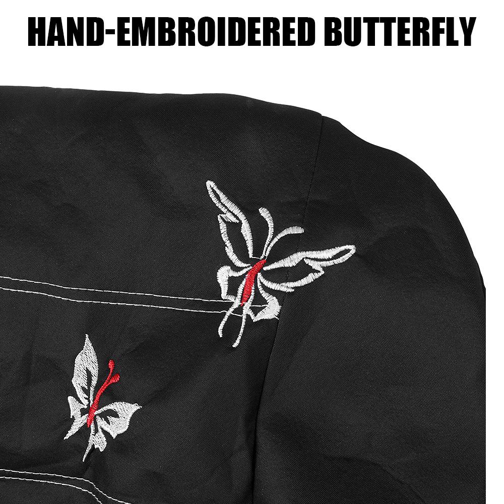 Butterfly Embroidery 4/9Pcs Set Car Covers Mat Protect Universal Fit Truck Suv Van Car Seat Protector Cushion Front Rear Car Seat Covers Set
