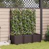 Garden Planter Set 3 pcs Brown 120 x 40 x 143 cm Plastic
