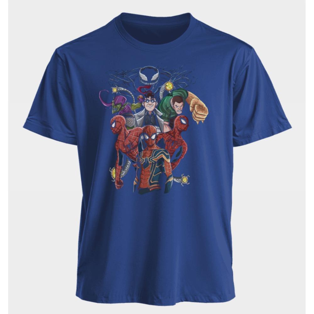 Мужские и женские футболки Человек-паук Веном Летние Американские Весенне-осенние Свободные Панк Харадзюку Y2k Нишевые С короткими рукавами