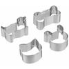Raffine Stainless Steel Cookie Cutter Set of 4 (Dog, Bone, Rabbit, and Cat Designs) D-6151