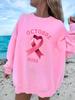 French Octobre Rose Pink Ribbon Heart Women's Sweatshirts