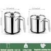 304 Stainless Steel Oil Pot, Home Oil Storage Container with Filter, 1.8L/60.87 fl oz, Oil Catch Pot, Kitchen Oil Pot, Oil Drainer
