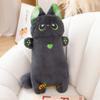 40/55/65 см кавайная кошка длинная подушка мультяшное животное мягкая кукла плюшевая игрушка черный серый коричневый сиамские кошки спящие обнимашки плюшевый подарок