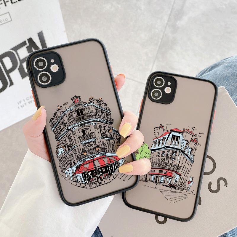 Travelling world travel Street painting Phone Case For Iphone 15 14 13 11 12 Pro Max 7 8 PLUS SE2 X XS XR Hard Matte Back Cover