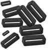 1/5pcs Black 12 14 16 18 20 22 24 26 28 30mm Watch Strap Loop Ring Silicone Rubber Watch Bands Accessories Holder Locker