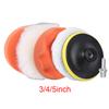 3/4/5 Inch Polishing Foam Pad Buffer Kit Sponge Pads Kit Car Waxing Sponge Disk Wool Wheel Motorcycle Vehicle Remove Scratches