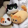 33 см Плюшевая подушка-кот Очаровательная набитая подушка-кот Кавайная декоративная подушка Домашний декор Игрушки Мягкая подушка для дивана Креативный подарок на день рождения