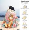 1pc Llama Flowers Outdoor Flannel Blanket Soft Warm All-Season Throw for Sofa Bed Car Camping Office, Cozy Gift Idea1166S