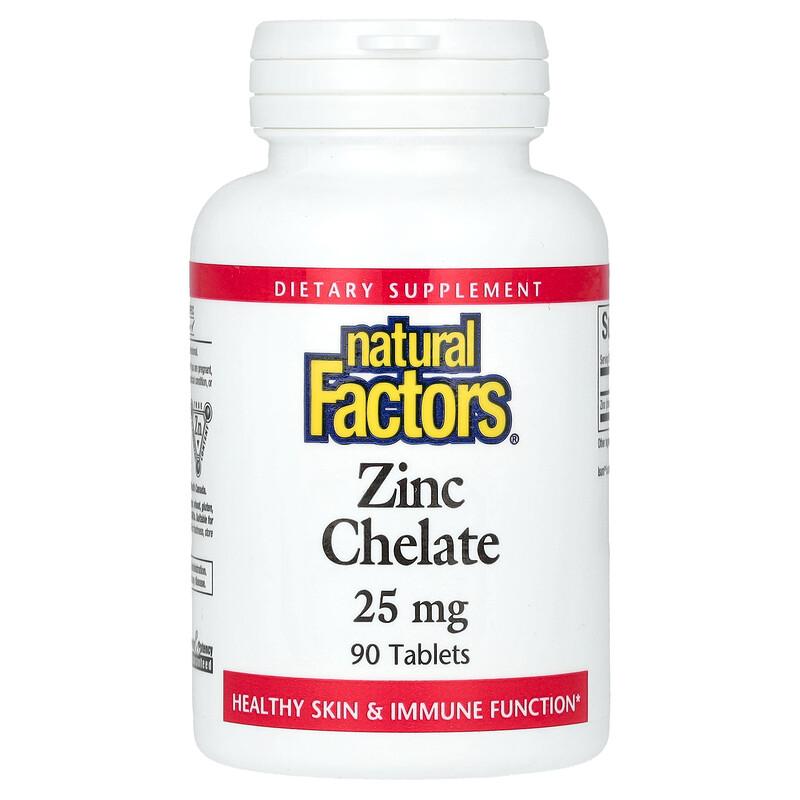 Zinc Chelate, 25 mg, 90 Tablets