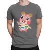 Animal Funny Crossing Game Creative TShirt for Men Pink Round Collar Pure Cotton T Shirt Distinctive Birthday Gifts OutdoorWear