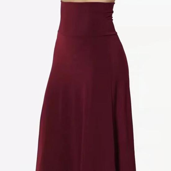 Юбка женская Yousheng длиной до колена, летняя повседневная юбка-трапеция с высокой талией, расклешенная, эластичная, простая юбка-миди с отворотом