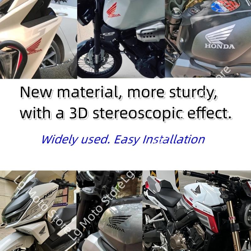 FPY1 3D Honda Motorcycle Sticker Wing Tank Logo Decals For HONDA CB CBR CBF CRF FORZA PCX XADV NC750X NAVI All Honda Moto