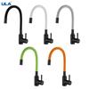 ULA Kitchen Faucet Colorful Hose Black Faucet Kitchen Mixer Tap Hot Cold Water Sink Faucet for Kitchen