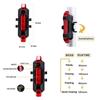 Ultra Bright LED Rear Bike Tail Light 3 Modes Flashing Safety Warning Light USB Rechargeable Bicycle Taillights STAL