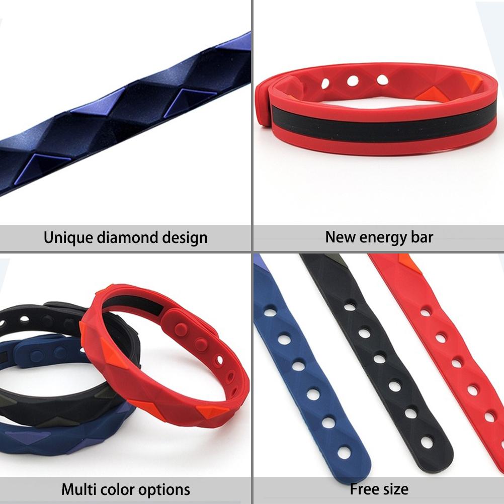 Fashionable Adjustable Anti Static Bracelet Silicone Body Static  Sports Wristband