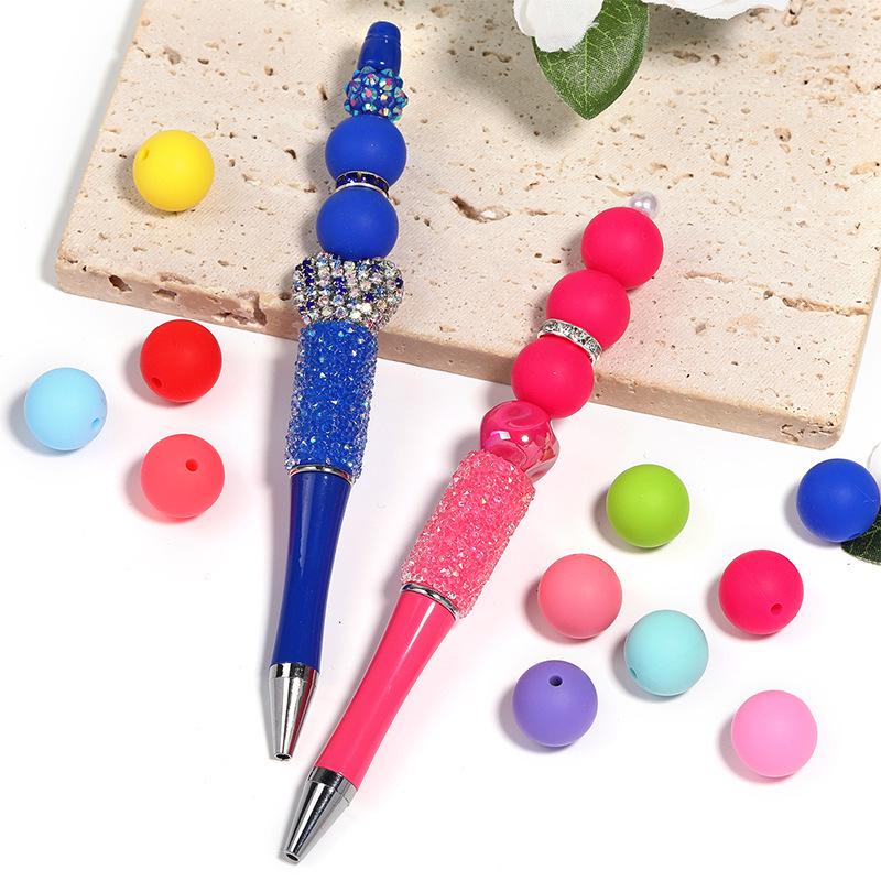 15mm Multi-color Eco-friendly Silicone Macaron Phone Chain & Keyring Jewelry DIY Kit