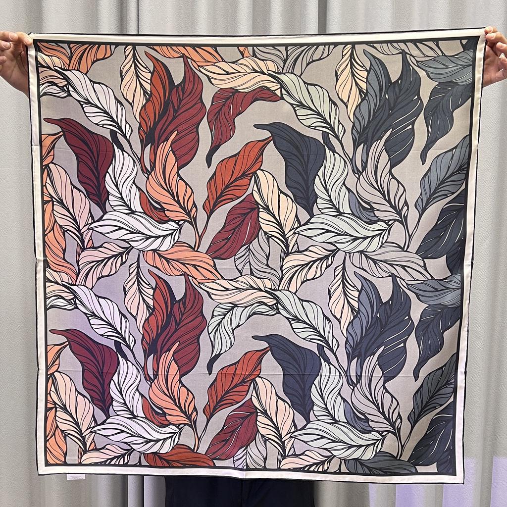 Шелковый твиловый шарф Silk Road в черно-белом французском стиле для весны/лета