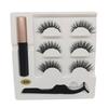 3 пары магнитных 3D накладных ресниц, жидкая подводка для глаз, пинцет, набор для наращивания ресниц