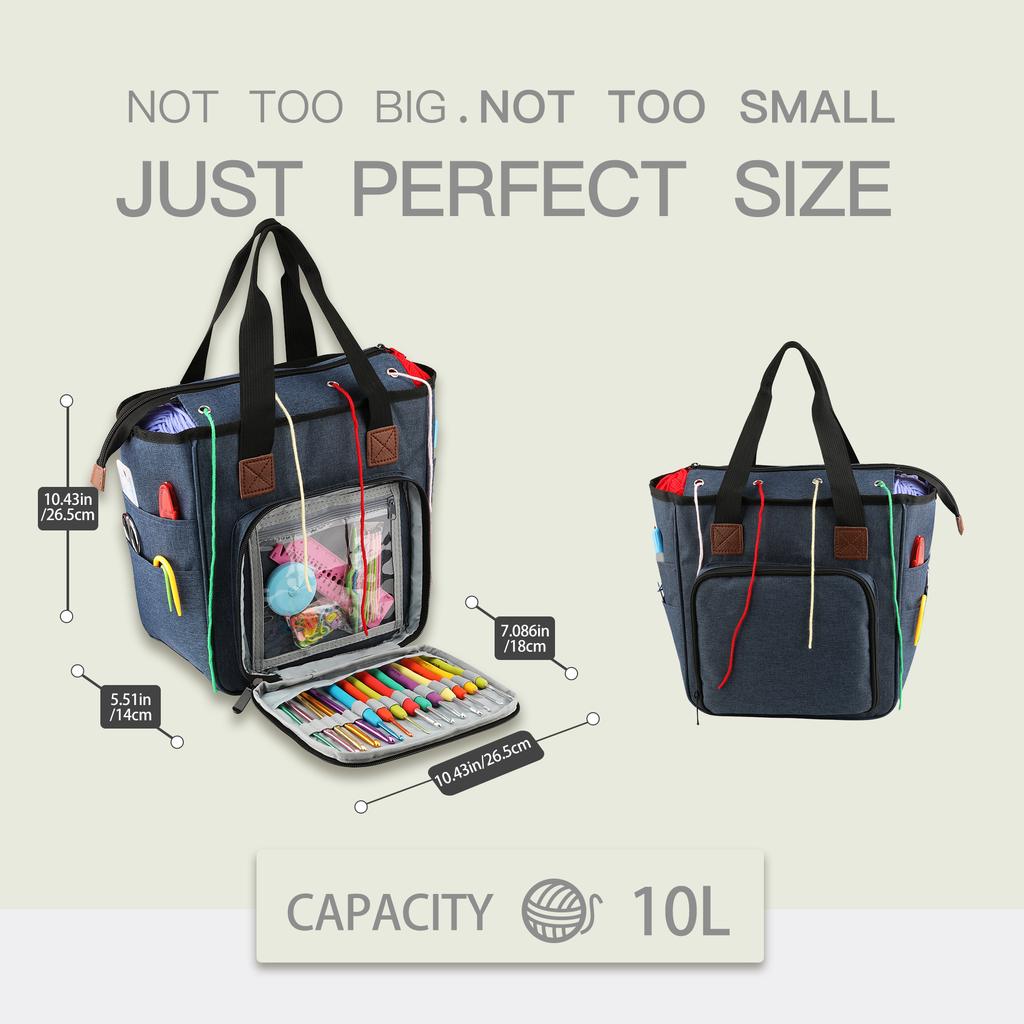 Сумка для вязания KOKNIT, сумка для хранения пряжи, спиц, крючков и швейных принадлежностей, сумка для швейного набора своими руками для мамы