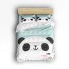 Panda King Dimension Коллекция постельного белья для полной кровати Детский постельный комплект на тему Любовь Мультяшное животное Пододеяльник Велосипед Воздушный шар Стрекоза Полиэстер Одеяло