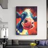 RUOPOTY Painting By Numbers Cattle Animal Wall Art Unique Gift Acrylic Home Decor Hand Painted Coloring Flower For Living Room