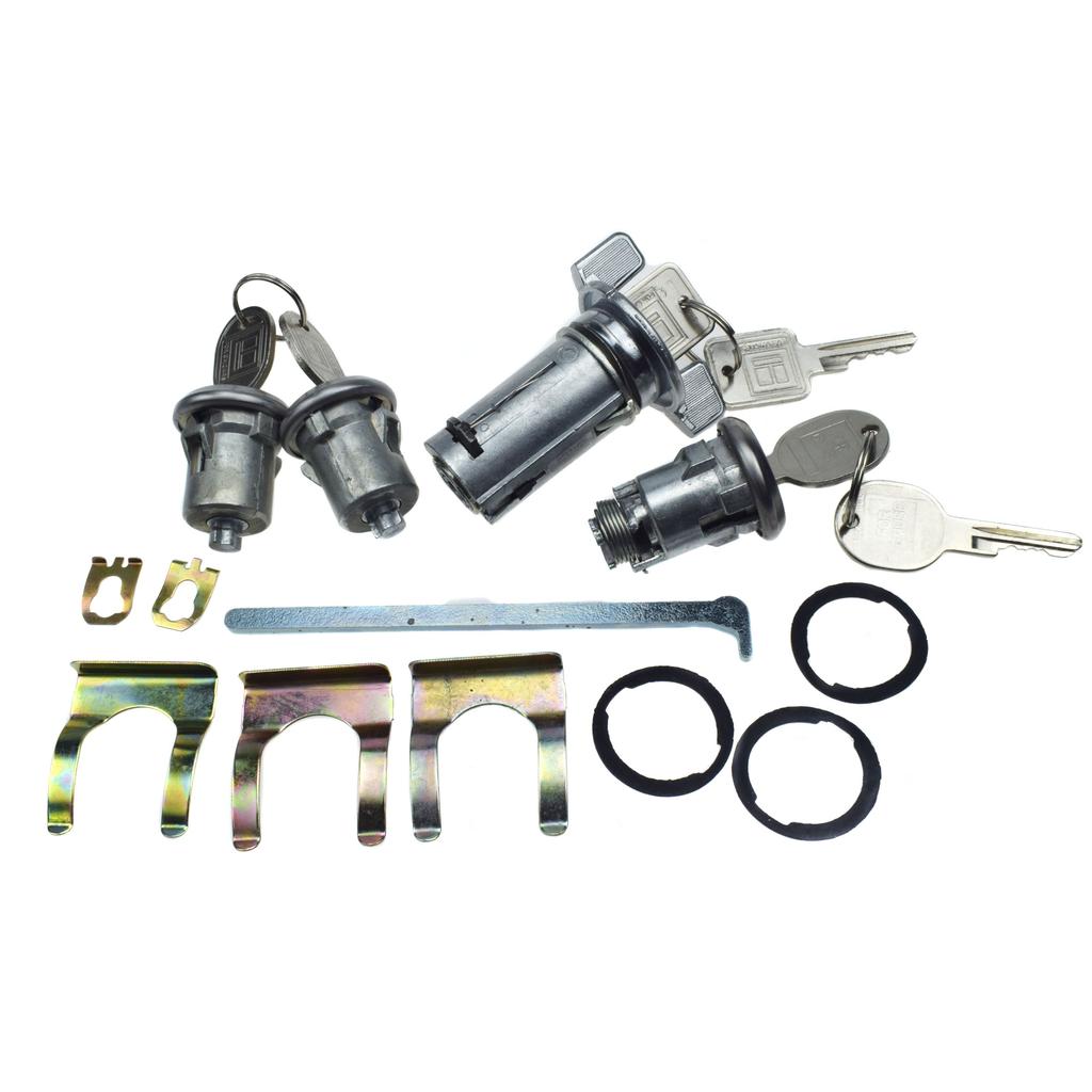 Ignition or Door or Trunk Lock Cylinder Keys Barrel Kit LC1426 DL1580 TL1575 For Chevrolet Buick GMC Cadillac Pontiac Oldsmobile