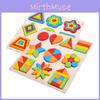 Puzzle Shape Geometric Board For Kids Early Learning Wooden Toy Educational