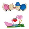 Pzx Mini Blocks Cute Pig Building Toy Animal Auction Figures Love Flamingo Micro Bricks Brinquedo For Girl Gift Valentine 6619