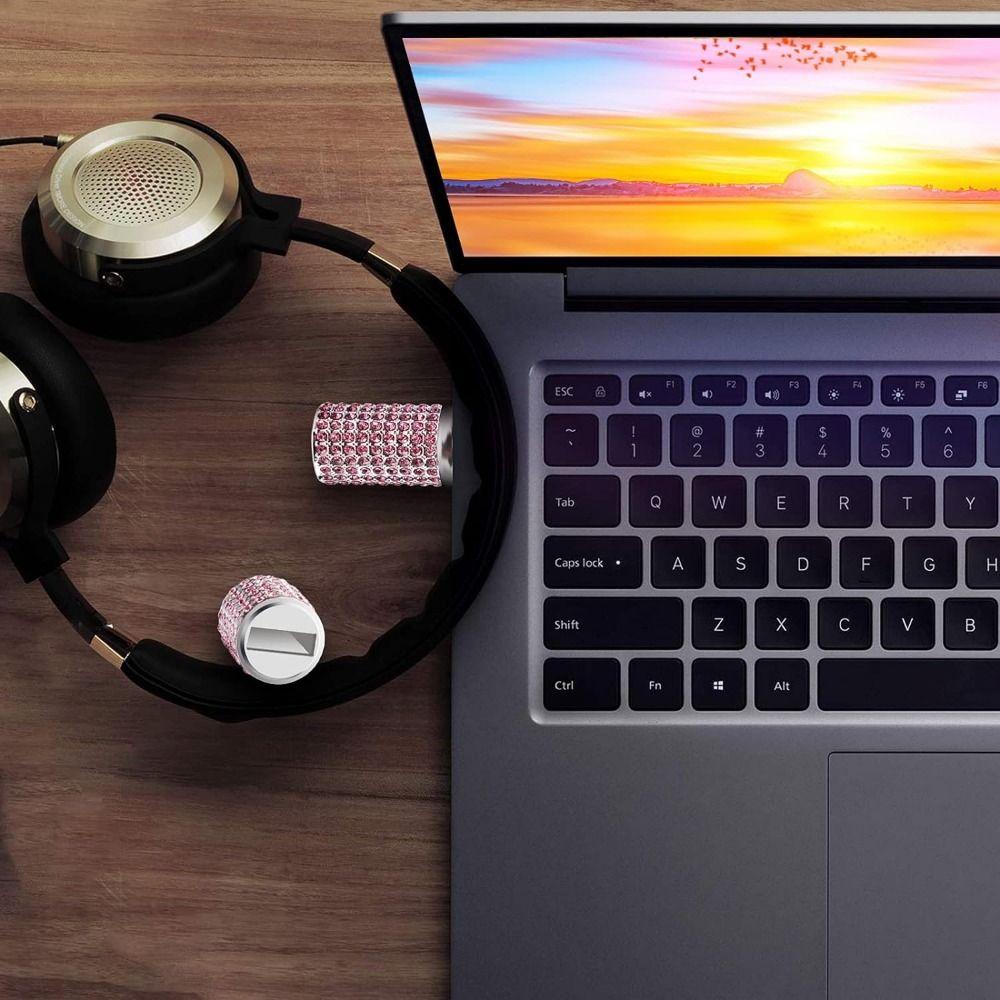 Флешка-накопитель со стразами и кристаллами, блестящая флешка USB 2.0, праздничный кулон