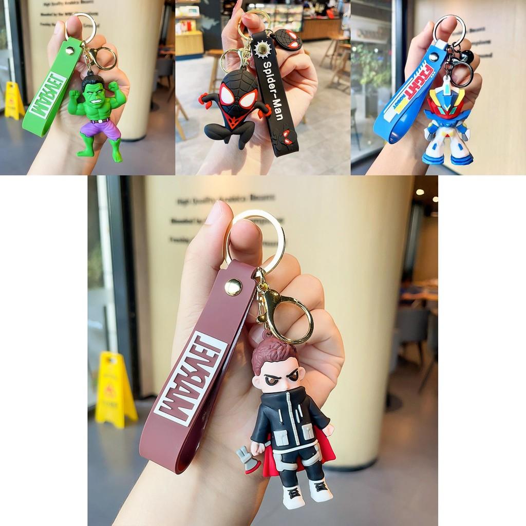 Marvel Avengers Keychain Silicone Cartoon Figures Perfect For Car Or Bag Accessories